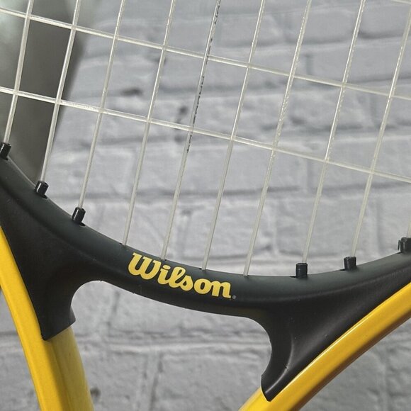 Wilson Match Point Energy Soft W 3 Titanium3 Tennis Racket Yellow Black - Picture 10 of 12
